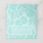 De Placement Carte turquoise damask r.s.v.p (Extérieur déplié)
