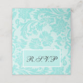 De Placement Carte turquoise damask r.s.v.p (Extérieur déplié)