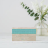 De Placement Carte turquoise Rustic Mariage damassé Place (Debout devant)