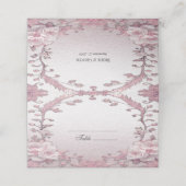 De Placement Carte unique Pink Floral Place (Extérieur déplié)