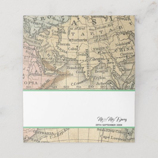 De Placement Carte vintage (Extérieur déplié)