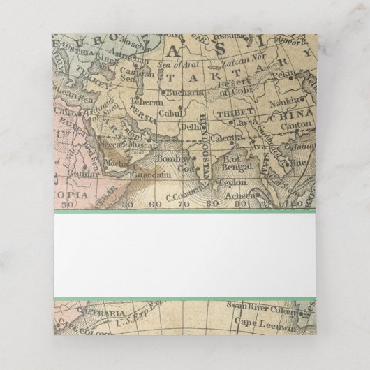 De Placement Carte vintage (Intérieur déplié)