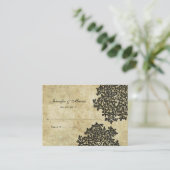 De Placement Carte Vintage Floral noire (Debout devant)