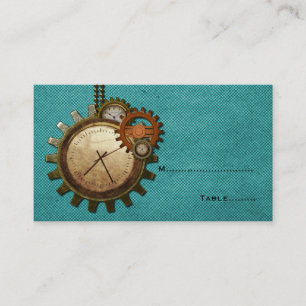 De Placement Carte vintage Horloge, Turquoise