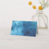 De Placement Carte Watercolor Blue Wash Place (Dos)