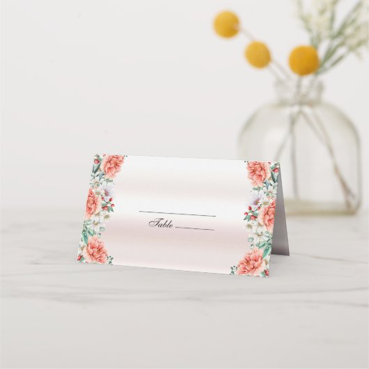 De Placement Carte Watercolor Peony (Devant)