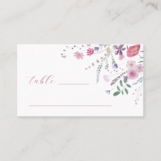 De Placement Carte Wildlowers Flat Place (Devant)
