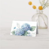 De Placement Charmant Blue Hydrangea Table Place Carte (Dos)