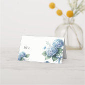 De Placement Charmant Blue Hydrangea Table Place Carte (Devant)