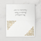 De Placement Chic blanc et or Mariage plié carte Place (Extérieur déplié)