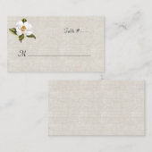 De Placement Chic blanc Magnolia Mariage carte d'escorte (Devant / Derrière)