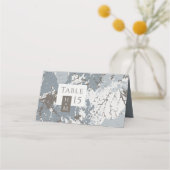 De Placement Chocolat d'ardoise Automne Feuilles Mariage Carte  (Devant)