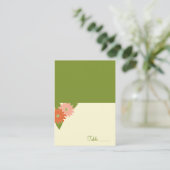 De Placement Chrysanthemum Plaqué Carte Place - Rose/Jaune (Debout devant)
