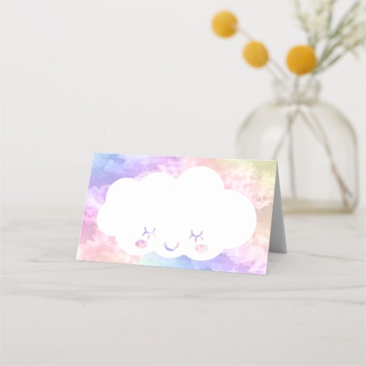 De Placement Cloud Neuf Carte Lieu Anniversaire - Kawaii Pastel (Devant)