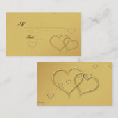 De Placement Coeurs d'or - Carte Place (Devant / Derrière)