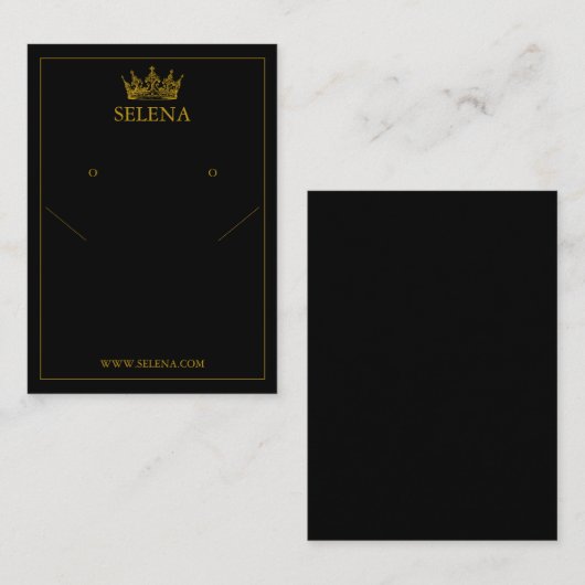 De Placement Collier Gold Crown et carte d'affichage d'oreille (Devant / Derrière)