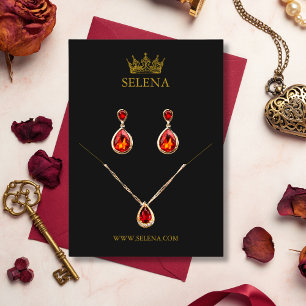 De Placement Collier Gold Crown et carte d'affichage d'oreille