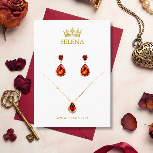 De Placement Collier Gold Crown et carte d'affichage d'oreille