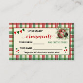 De Placement Combien D'Ornements Jeu Carte Plaid Noël (Devant)