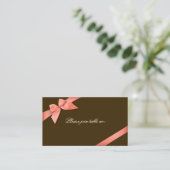 De Placement Coral Rouge Ruban Invité Table Carte Place (Debout devant)
