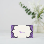 De Placement Crânes damassé violet noir Halloween carte place (Debout devant)