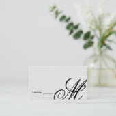 De Placement Cravate noire | Noir Blanc | Carte d'évaluation (Debout devant)