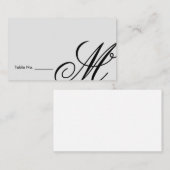 De Placement Cravate noire | Noir Blanc | Carte d'évaluation (Devant / Derrière)