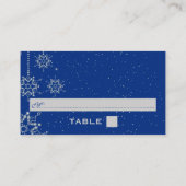 De Placement Cristal snowflakes bleu mariage carte place (Dos)