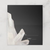De Placement Cristaux blancs sur carte Mariage noir (Extérieur déplié)