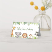 De Placement Cute Safari Animaux Anniversaire Carte Place (Devant)