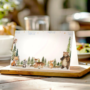 De Placement Cute Woodland Animaux nourriture Tente Place Carte