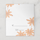De Placement Daisées orange sur la carte Mariage Floral blanc (Extérieur déplié)