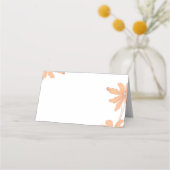 De Placement Daisées orange sur la carte Mariage Floral blanc (Dos)