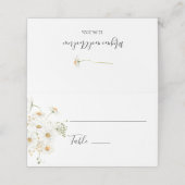 De Placement Daisy Fleur sauvage Mariage Carte Place (Extérieur déplié)