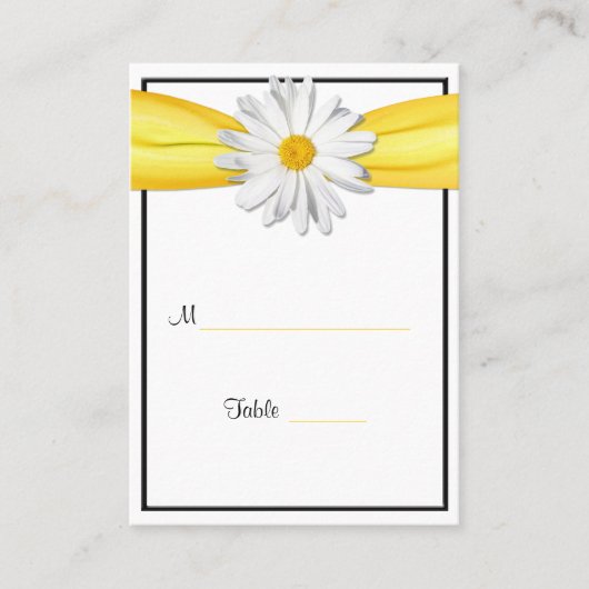 De Placement Daisy Yellow Ribbon spécial Occasion Carte Place (Devant)