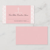 De Placement Damask Rose avec croix sur la carte (Devant / Derrière)