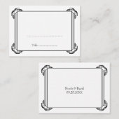 De Placement Déco cadre noir mariage escorte d'invité carte pla (Devant / Derrière)