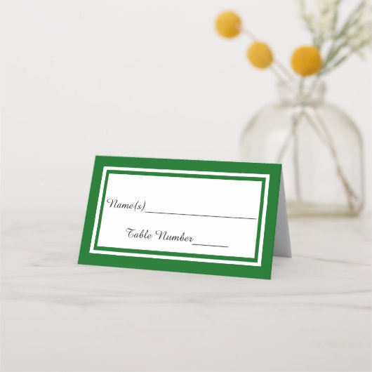 De Placement Double coupe verte - Carte d'accompagnement (Devant)