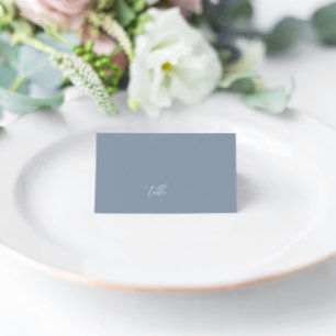 De Placement Dusty Blue Moderne élégant Mariage noir Carte Plac