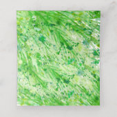 De Placement Eau verte herbe mariage carte place (Intérieur déplié)