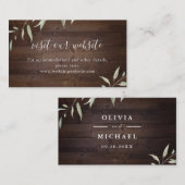 De Placement Elégant bois vert site rustique Insérer carte (Devant / Derrière)