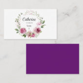 De Placement Elégant Escort Rose Peony Mariage Carte Place (Devant / Derrière)