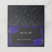 De Placement Elégant Goth Blue Roses table carte place (Extérieur déplié)