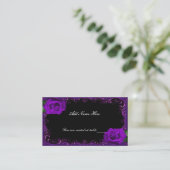 De Placement Élégant Goth violet Roses table carte place (Debout devant)