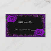 De Placement Élégant Goth violet Roses table carte place (Devant)