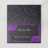 De Placement Élégant Goth violet Roses table carte place (Extérieur déplié)