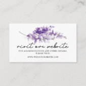 De Placement Elegant Lavender Mariage Website Insérer carte (Devant)