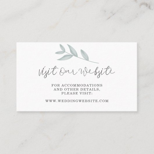 De Placement Élégant site Mariage botanique Insérer carte (Devant)