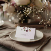 De Placement Elégante carte fleur sauvage d'aquarelle