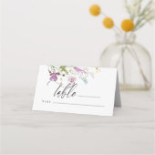 De Placement Elégante carte fleur sauvage d'aquarelle (Devant)